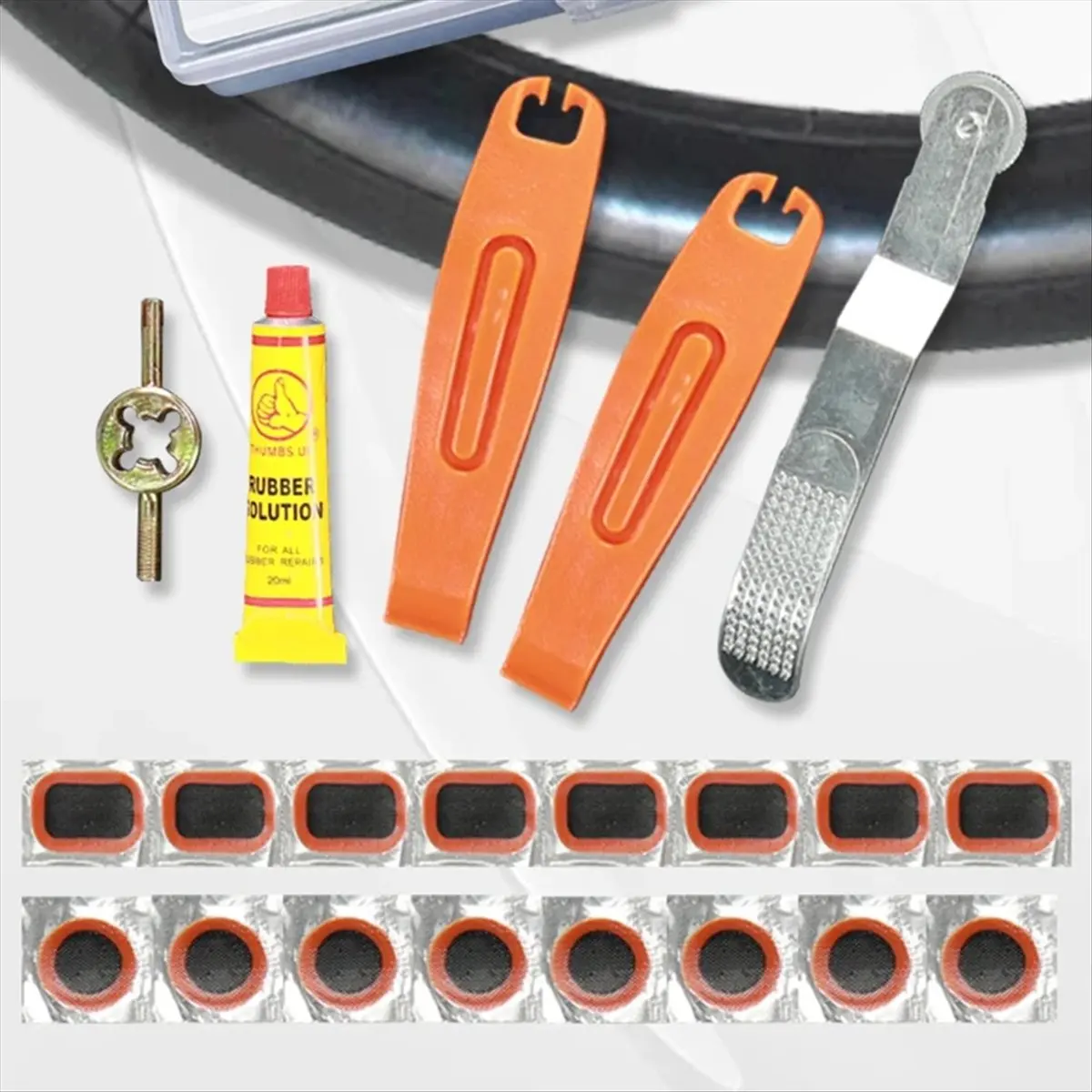 【Tools & Parts】 Bike Bicycle Cycling Tire Repair Kit Tool Set Inner Tube Patching Tyre Filler Glue Free Cold Patch Sealant Fix