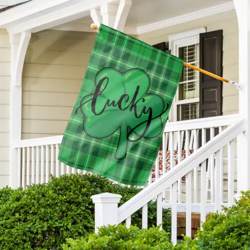 علم عيد القديس باتريك السعيد، علم الترحيب الأيرلندي، علم Lucky Shamrock Vintage LLK GGP FFL EEN