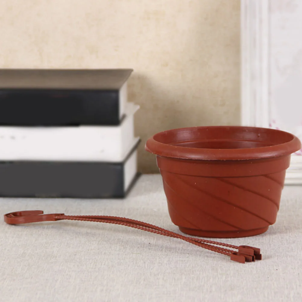 

12pcs Plastic Flower Pot Durable Thick Hanging Planter for Garden Study Office Balcony Decoration Plant Container