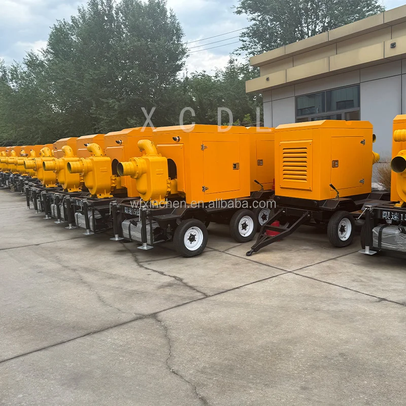 Bomba de água de motor tipo silencioso de 6 polegadas 100 para HP com opções de partida automática Preço de fábrica Controle de inundação