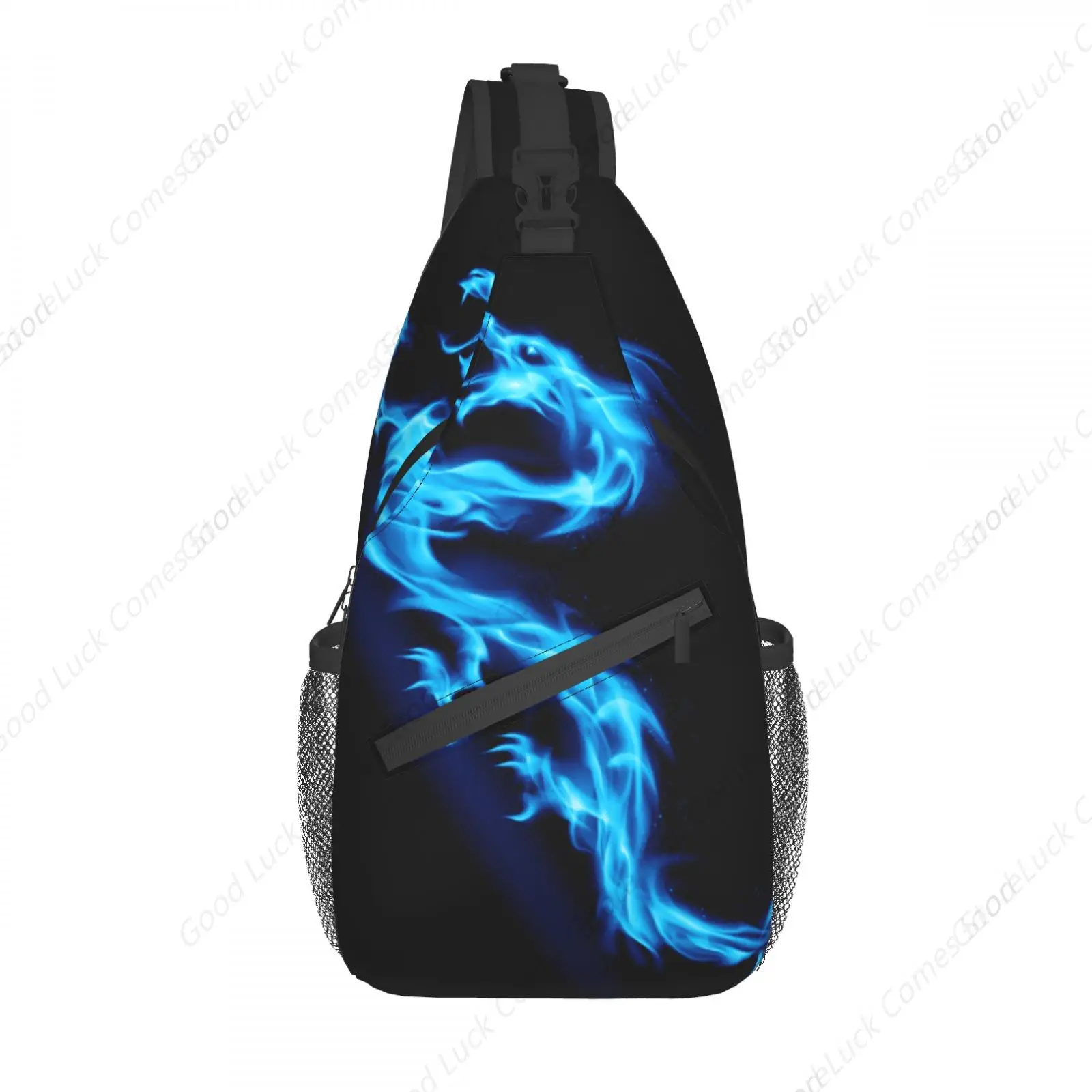

Blue Fire Dragon Bag Crossbody Bags Trendy Sling Backpack Chest Shoulder Bag Gym Cycling Travel Hiking
