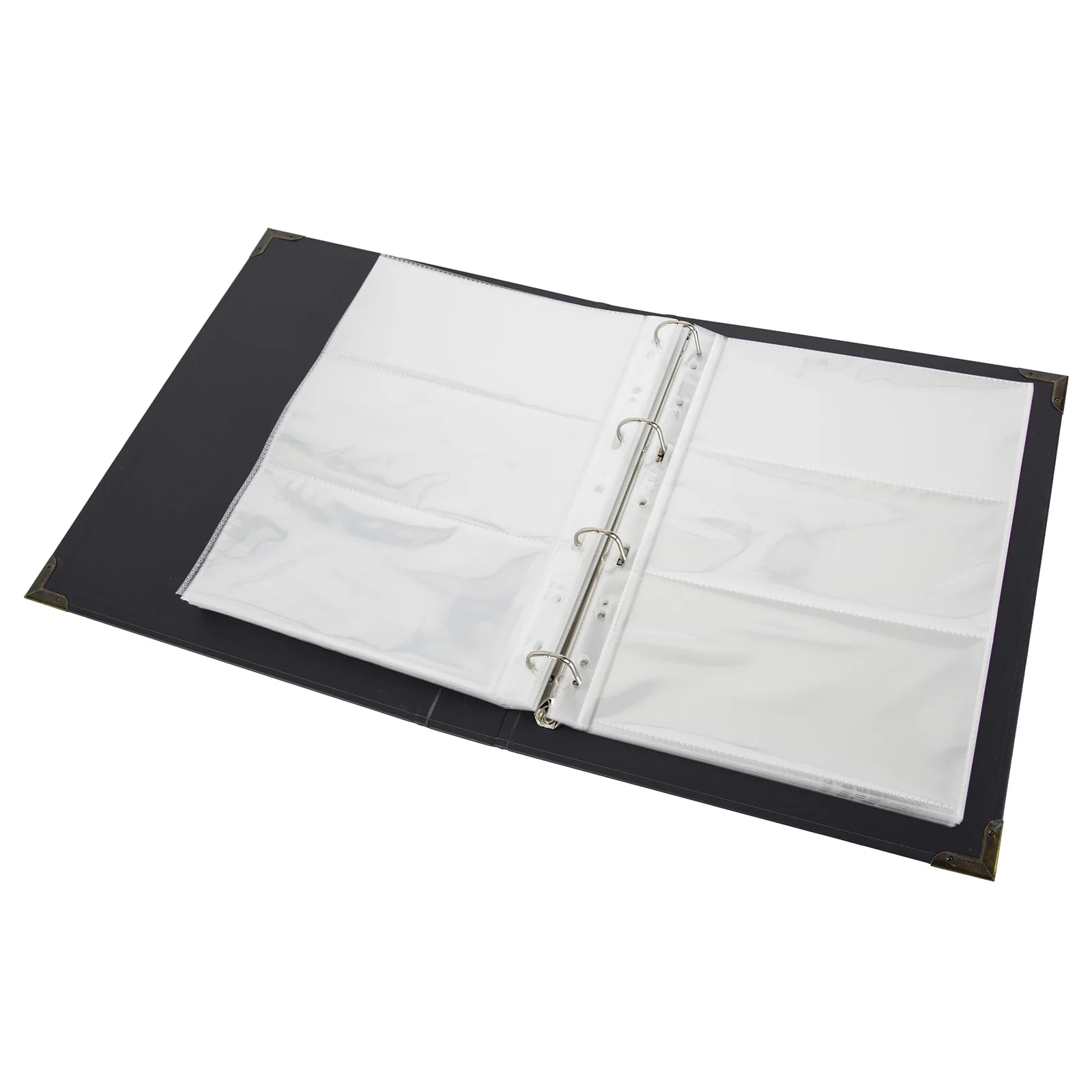 ألبوم أوراق شجر فضفاضة مكون من 3 فتحات مكون من 50 قطعة من كتاب جمع الأوراق النقدية بسعة كبيرة لجمع الأموال الورقية والطوابع #2