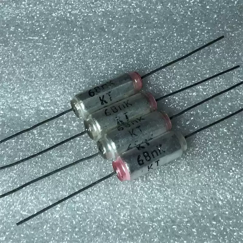 10-100pcs New American Moroley MALLORY 0.068uf 250V red head axial polystyrene film capacitor