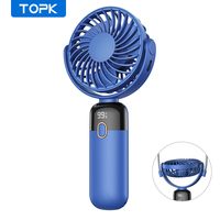 TOPK Mini Portable Handheld Fan USB Rechargeable Fan 360° Rotatable Handheld and Neck 2in1 Cooling Hand Fans Ventilation Fan