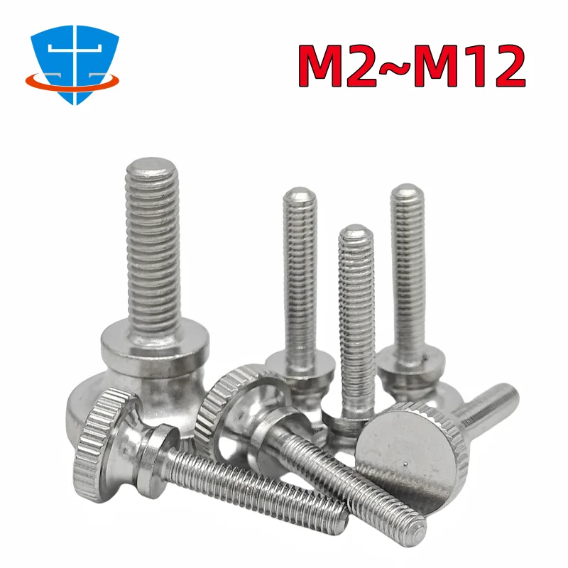 304 Stainless Steel Knurl High Step M2 M3 M4 M5 M6 M8 M10 M12 GB834 DIN464 Hand Tighten Thumb Screw  Big Head Adjustment Bolts