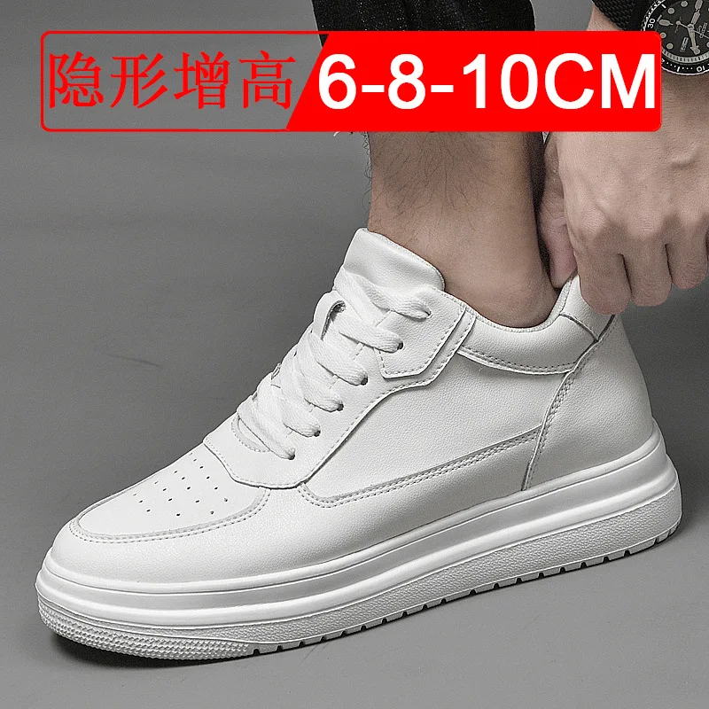 

Luxury Elevator Shoes Men Women Sneakers Height Increasing Invisible 6 8 10CM Heighten Sports Man Taller Lift White Shoes