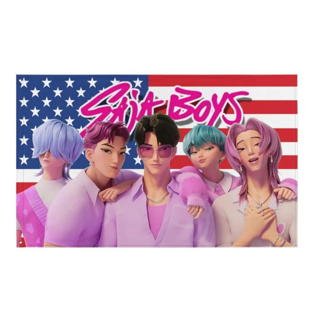 soda pop saja boy imagen: ¿Es esta bandera una buena opción para decorar mi espacio con estilo k-pop y humor americano?