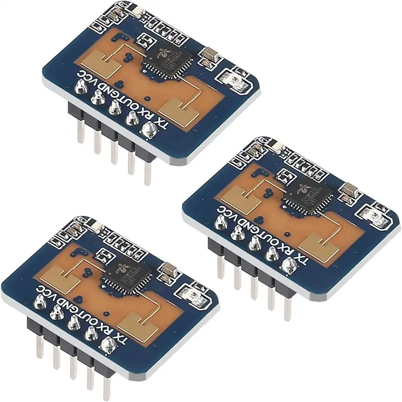 ABKY-LD2410C Human Presence Detection Module 3Pcs HLK-LD2410 Serial Port 24Ghz Millimeter Wave Non-Contact ISM Band Radar Sensor