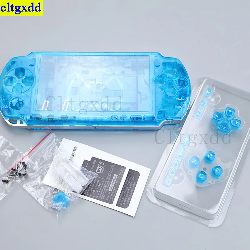 ﻿ Cltgxdd 1 set FOR PSP 1000 2000 3000 game console case with button screws, label stickers, top and bottom panels outer shell