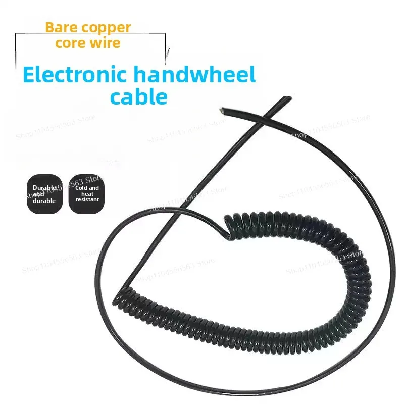 CALT 7 12 15 16 17 19 21 Cores Coiled Spring Spiral Shield Cable 4m 6m CNC Handwheel Manual Pulse Generator MPG Industrial Cable