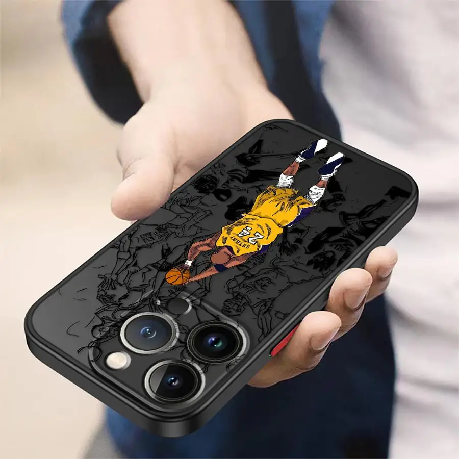 Cartoon Basketball Star Phone Case for Apple iPhone 15 13 Pro XS 11 Max XR 14 16 12 Mini 11 16e TPU