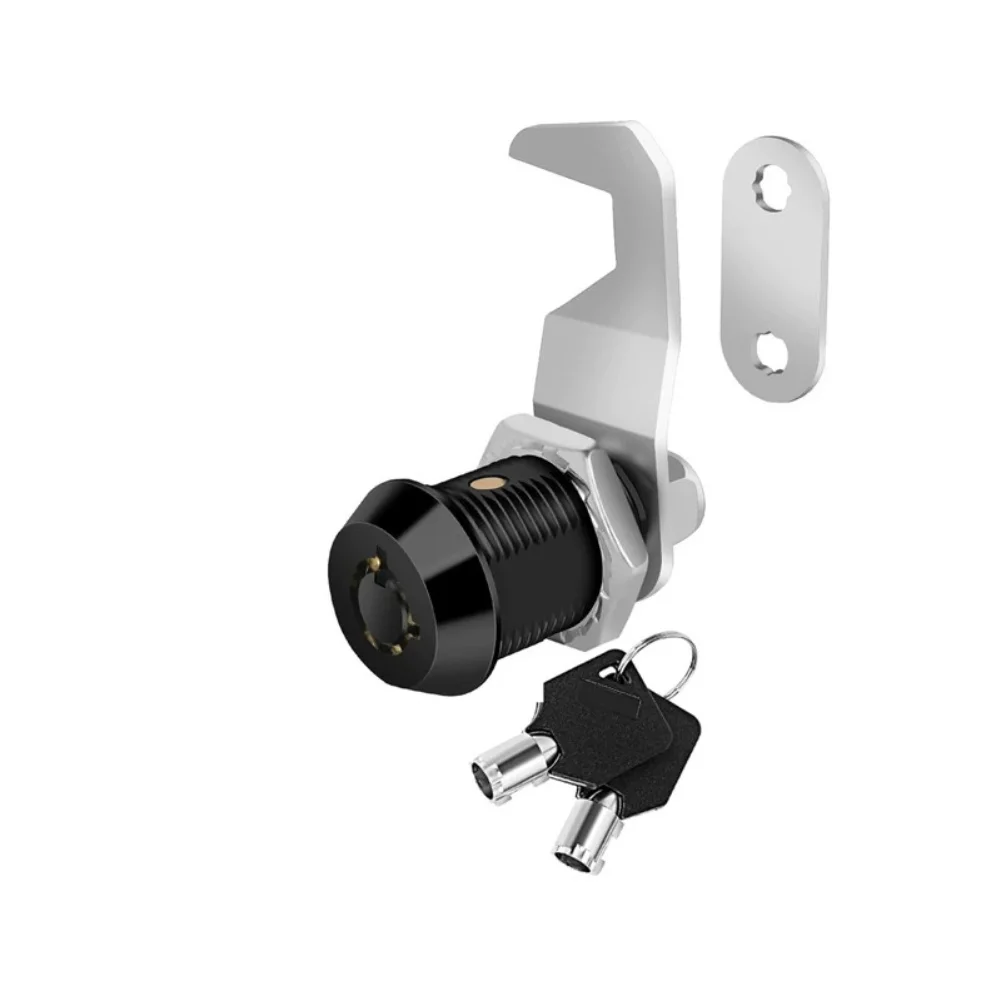 

Black Zinc Alloy Toolbox Lock With Keys Cabinet RV Furniture Locks Keyed Alike Hook Cam Tubular Cam Lock Double Disc Tongue Lock