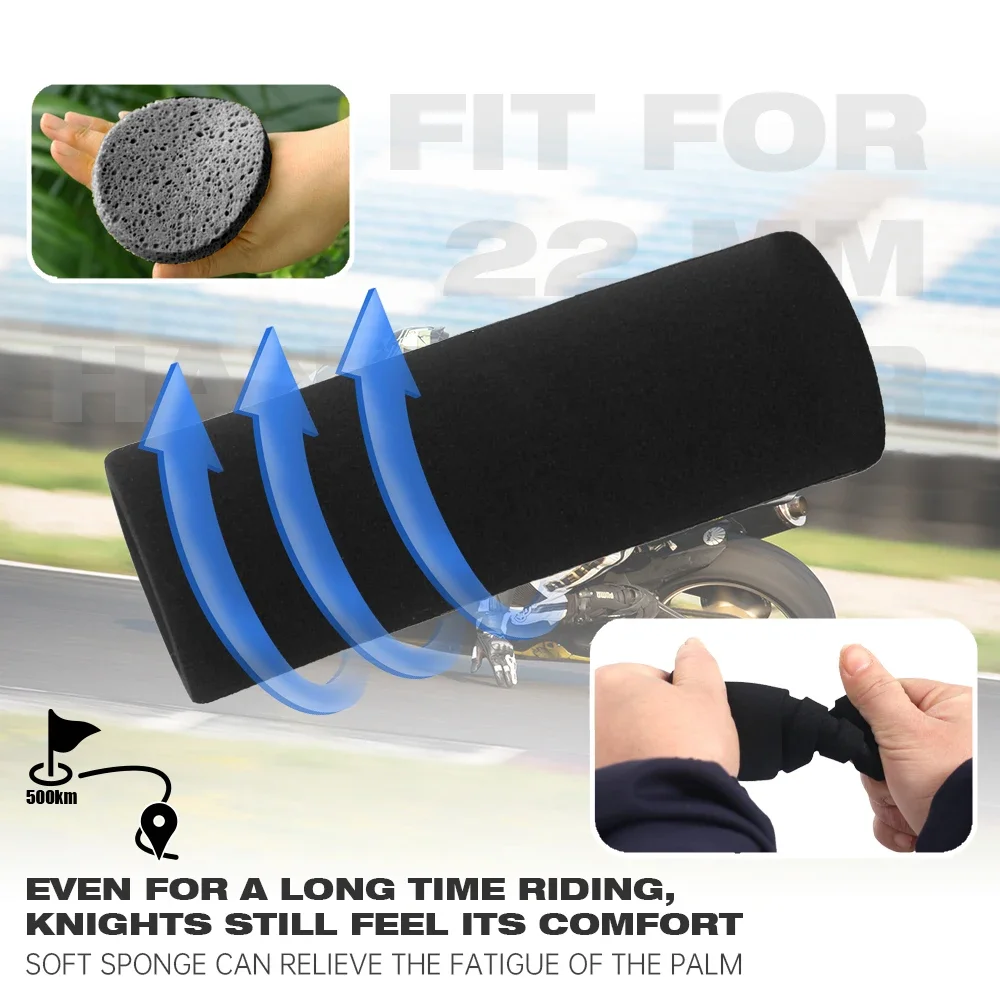 Universal 22mm Motorcycle Handlebar Foam Hand Grips Sponge Gloves Lever Cover Anti-slip Motocross Dirt Pit Bike Electric Scooter