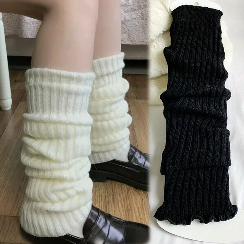 

Winter Lolita Knitted Leg Warmers Socks for women Girls Warm Foot Cover Warmer Lady Autumn Crochet Heap Heap Socks Boot Cuffs