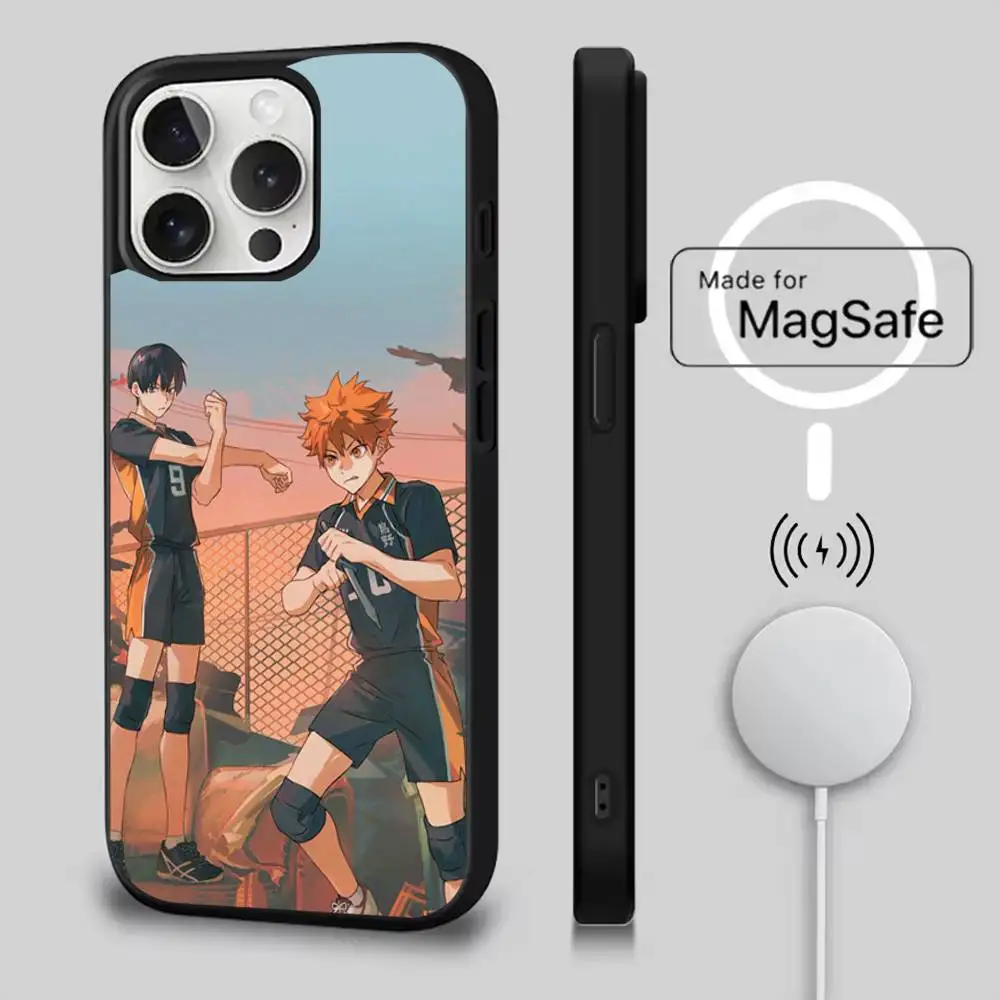 حافظة هاتف أنيمي H-Haikyuu Karasuno لهاتف آيفون 17,16,15,14,13,12,11,Pro,Max,Plus,Mini,SE4,E شحن لاسلكي مغناطيسي Magsafe #6