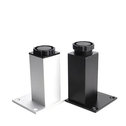 Aluminum Alloy Cabinet Foot Height Adjustable Furniture Support Legs Bearing 50KG/PCS Table Chairs Bed Sofa Square Level Feet