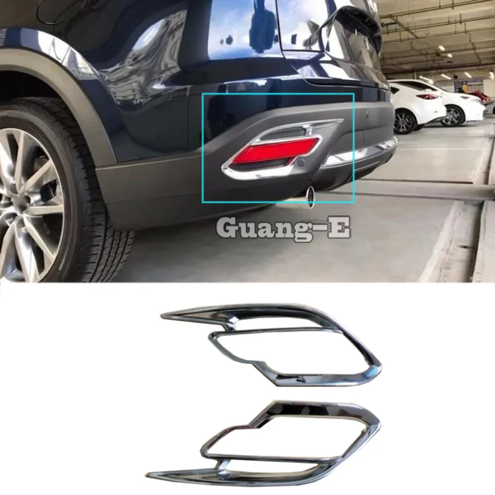 

For Mazda CX-9 CX9 2017 2018 2019 2020 2021 Styling ABS Chrome Cover Trim Back Tail Rear Fog Light Lamp Frame Stick 2pcs