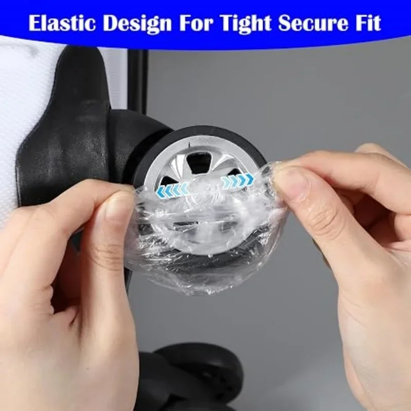 50/100 disposable luggage wheel protectors/luggage/roller covers/dust/dirt/foot covers/wheel cover films/travel accessories