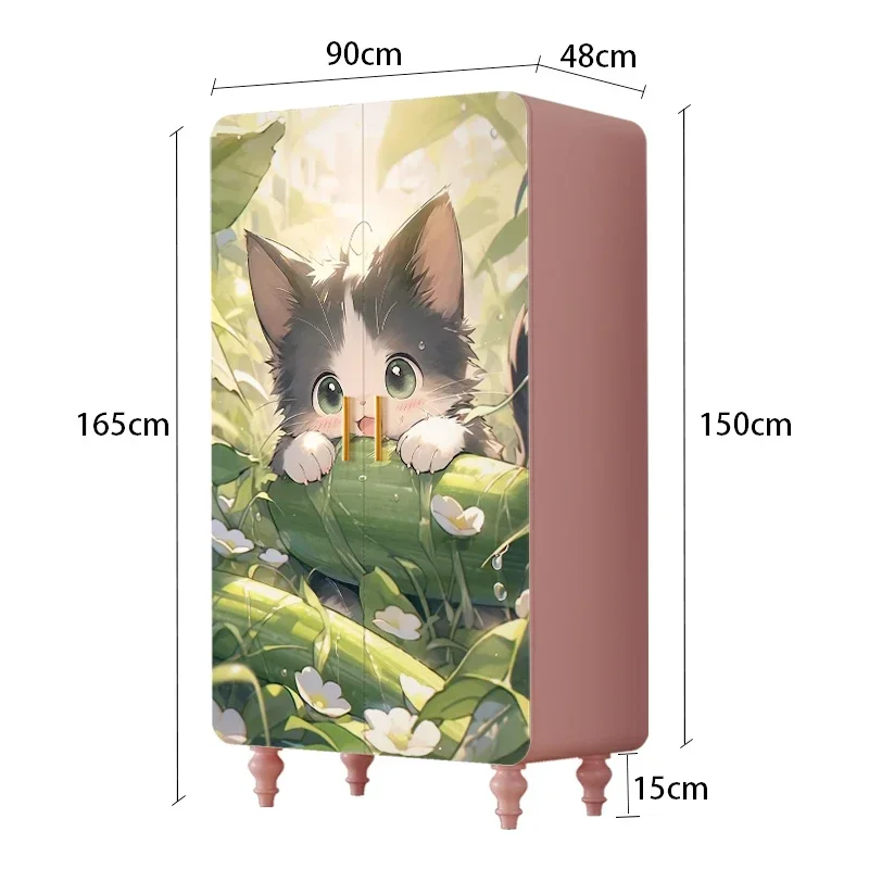 Шкаф из цельного дерева, французский романтический розовый шкаф для хранения в спальне