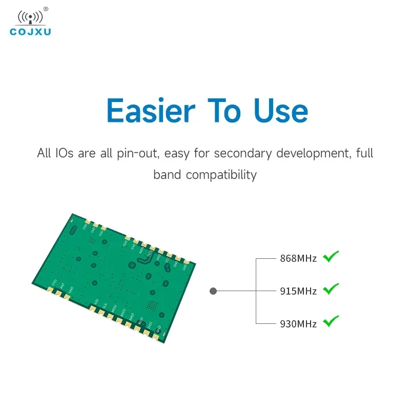 SX1262 LoRa Spread Spectrum Wireless Module 868/915MHz High-Precision TCXO 16KM COJXU E22-900M33S 33dBm SPI SMD IPEX/Stamp Hole