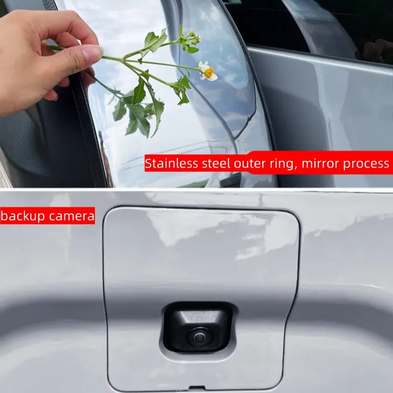 PLUSBEAM Easy Install White Stainless Steel Spare Tire Cover Car Rear Wheel Cover For Tank 300 Accessories