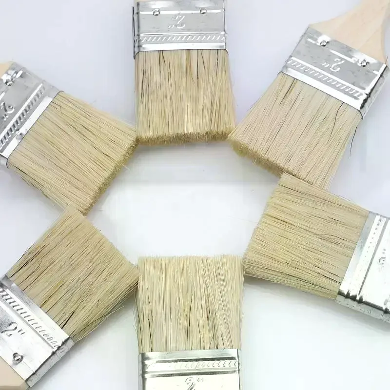 10pcs Small Paint Brush Suitable For Art Handwork Painting Dyeing Varnish Glue Application Wooden Handle Indoor/Outdoor Repair