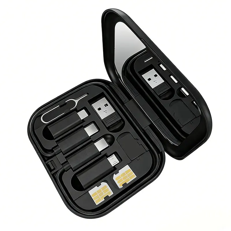 USB Type C To USB C Cable 60W 4 In 1 Mini Data Cable Set Storage Box Fast Charging Charger Mobile Phone Holder For Xiaomi 2026