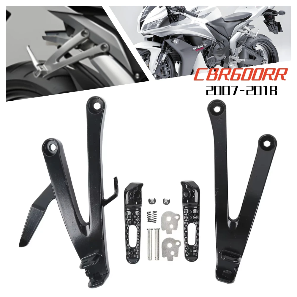 ホンダ-cbr600rr-cbr-600-rr-2007-2018-オートバイアクセサリー-リアフットペグ-フットレストブラケット。