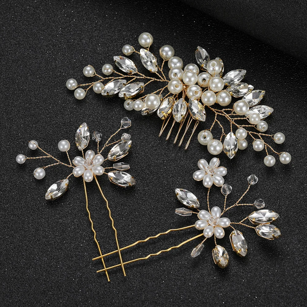 

Bride Headdress Hairpin for Decorative Combs Wedding Accessories Headpiece Pearl Design Accessory