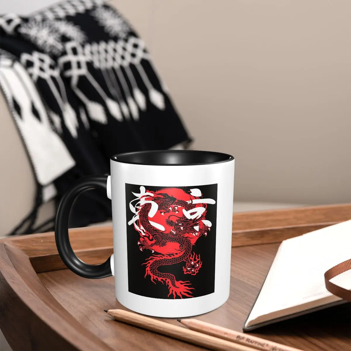 Tokyo Japan Dragon Tradition Asian Japanese Tattoo Mug Funny Ceramic Coffee Cups Tea Mugs Milk Cup Drinkware Gifts for Woman Man