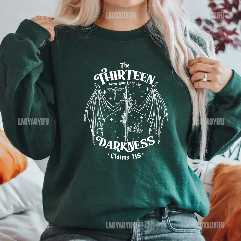 The Thirteen Sweatshirt Darkness Claims Us Hoodie Throne of Glass Pullovers SJM Merch Bookish Pullover Book Lover Gift Clothes