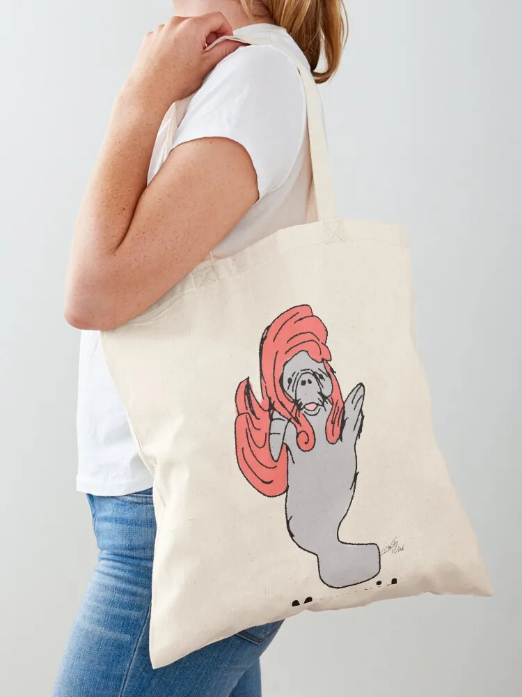 

Manatee mermaid Tote Bag Big bag Reusable bags Beach bag Shopping bags