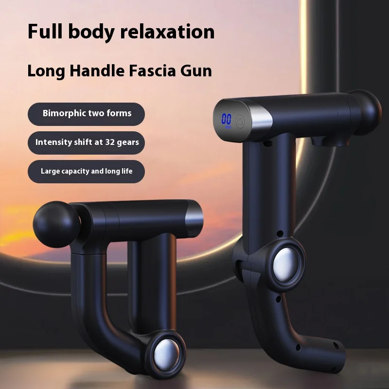 

Deep Muscle Massage Gun Folding Fascia Gun Electric Percussion Pistol Massager For Body Neck Back Leg Fitness Tool 32 Levels