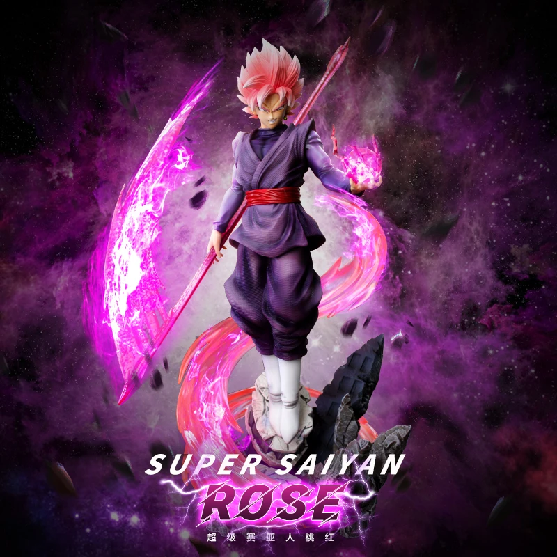 

38CM Dragon Ball Z Zamasu Figure Black Goku PVC Action Figures GK Statue with Light Base Collection Model Toys for Children Gift