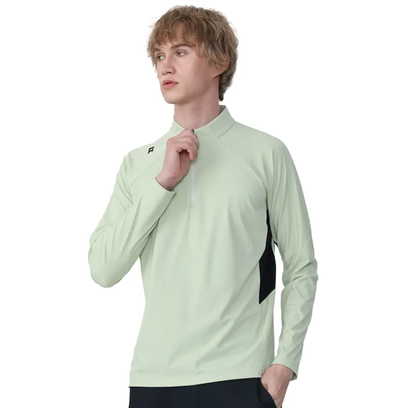 Running Jackets High Quality Nylon Sport Mens Gym Long Sleeves Outdoor Workout Training Running Zipped Breathable Sweatshirts