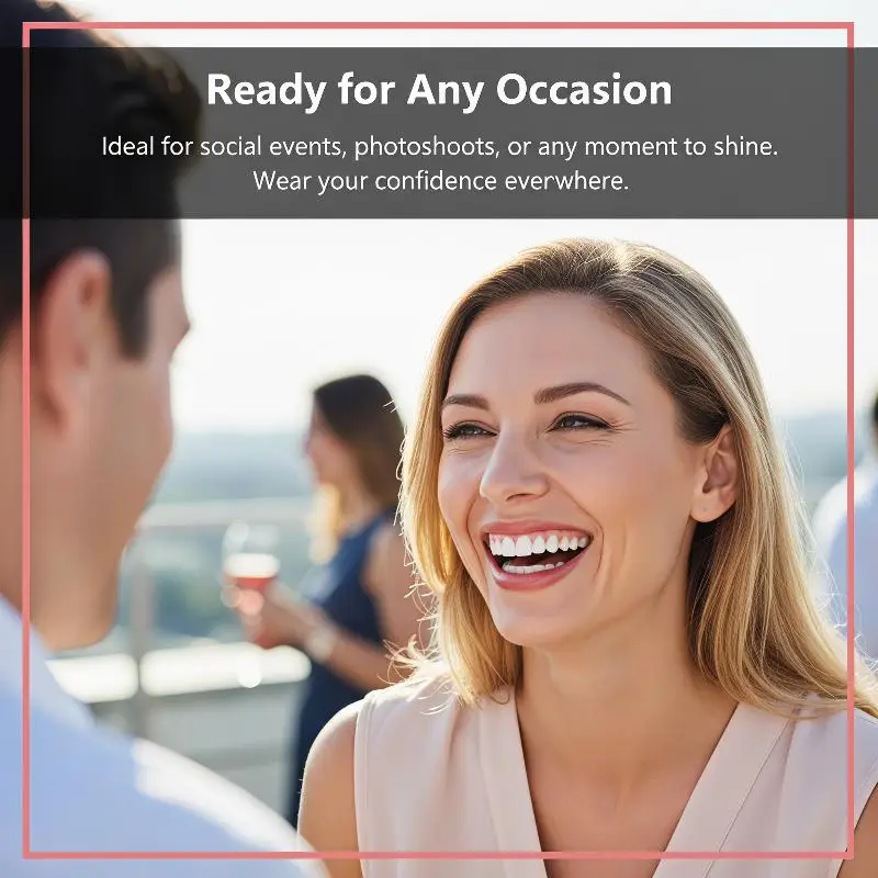 Easy Use Disposable Smiling False Teeth with Filling Glue Upper Lower Veneers for Photo Shooting Dating