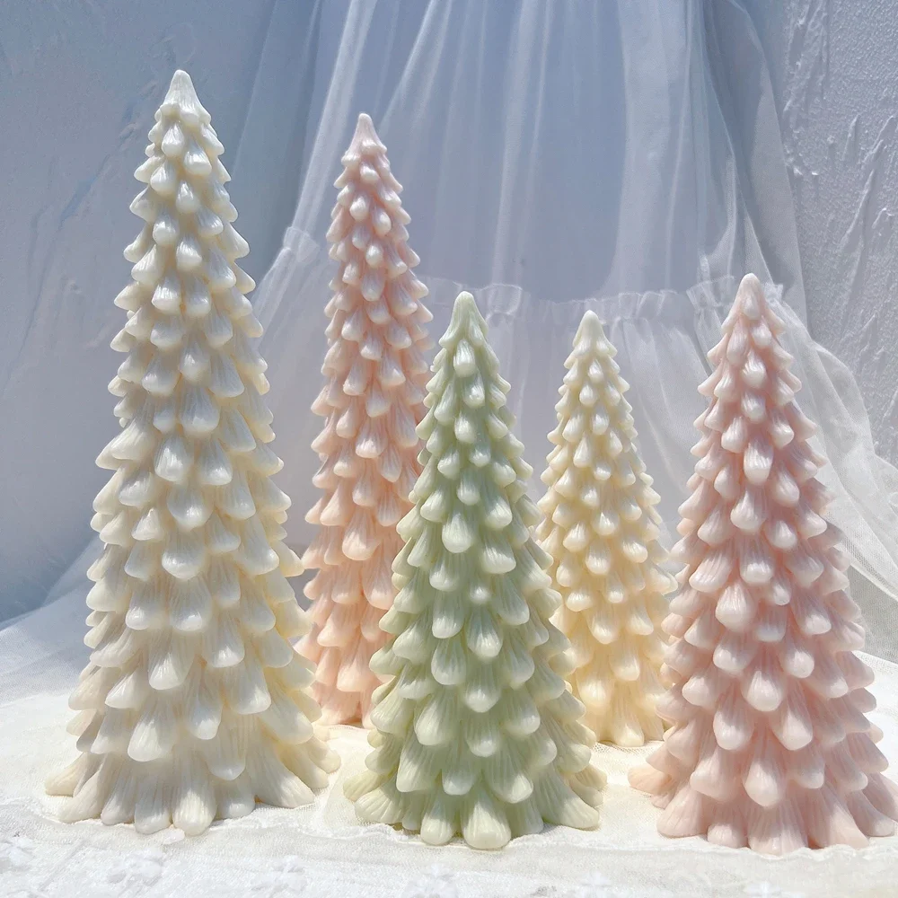 

27.2CM Big Christmas Tree Silicone Candle Mold Dinner Soy Wax Silicone Mould Christmas Ornaments Silicone Mold