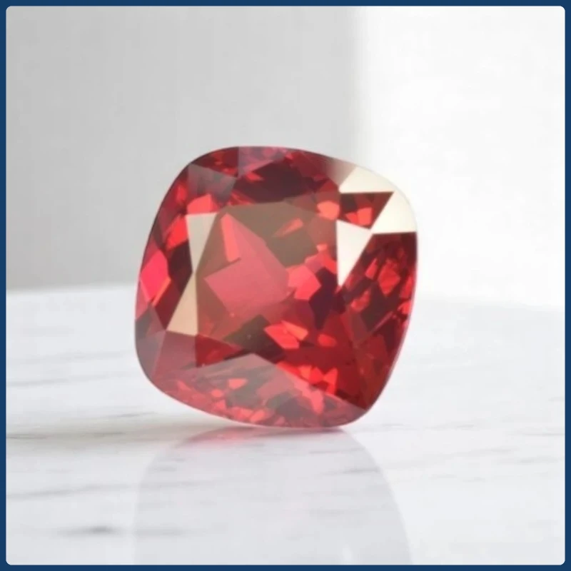 

M-Lab Grown Ruby Loose Gemstones Pigeon Blood Red Cushion Cut Charm Beads For DIY Jewelry Selectable AGL CertificateDaily wear