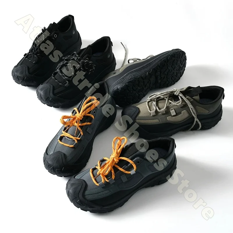 

Women's Gray Black Mesh Sneakers Bold Orange Laces Protective Toe Cap Non-Slip Thick Sole Breathable Casual Outdoor Walking Shoe
