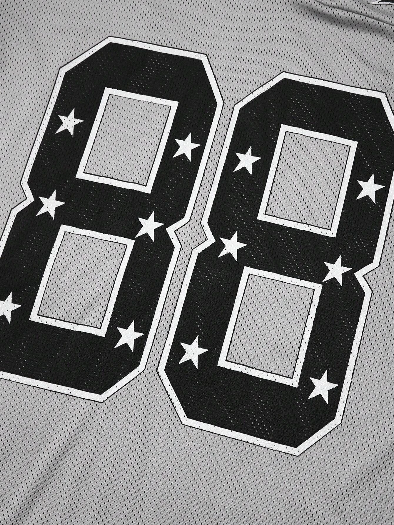 n عادية تنوعا التباين عدد 88 طباعة تي شيرتات قصيرة الاكمام كرة القدم جيرسي سريعة الجافة المتضخم رياضية ملابس للرجال