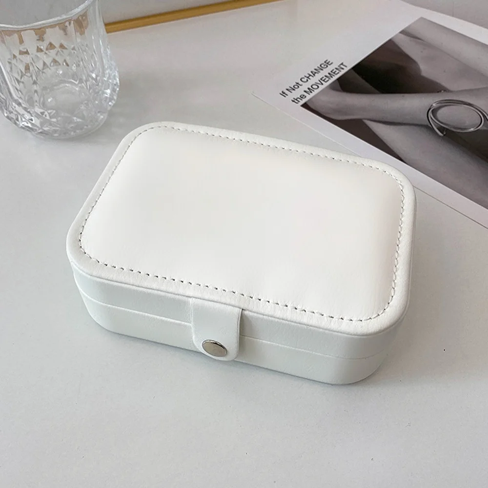 New PU Leather Jewel Make Up Makeup Jewelry Box Portable Waterproof Jewelry Earrings Storage Box Mom Series Printing Pattern