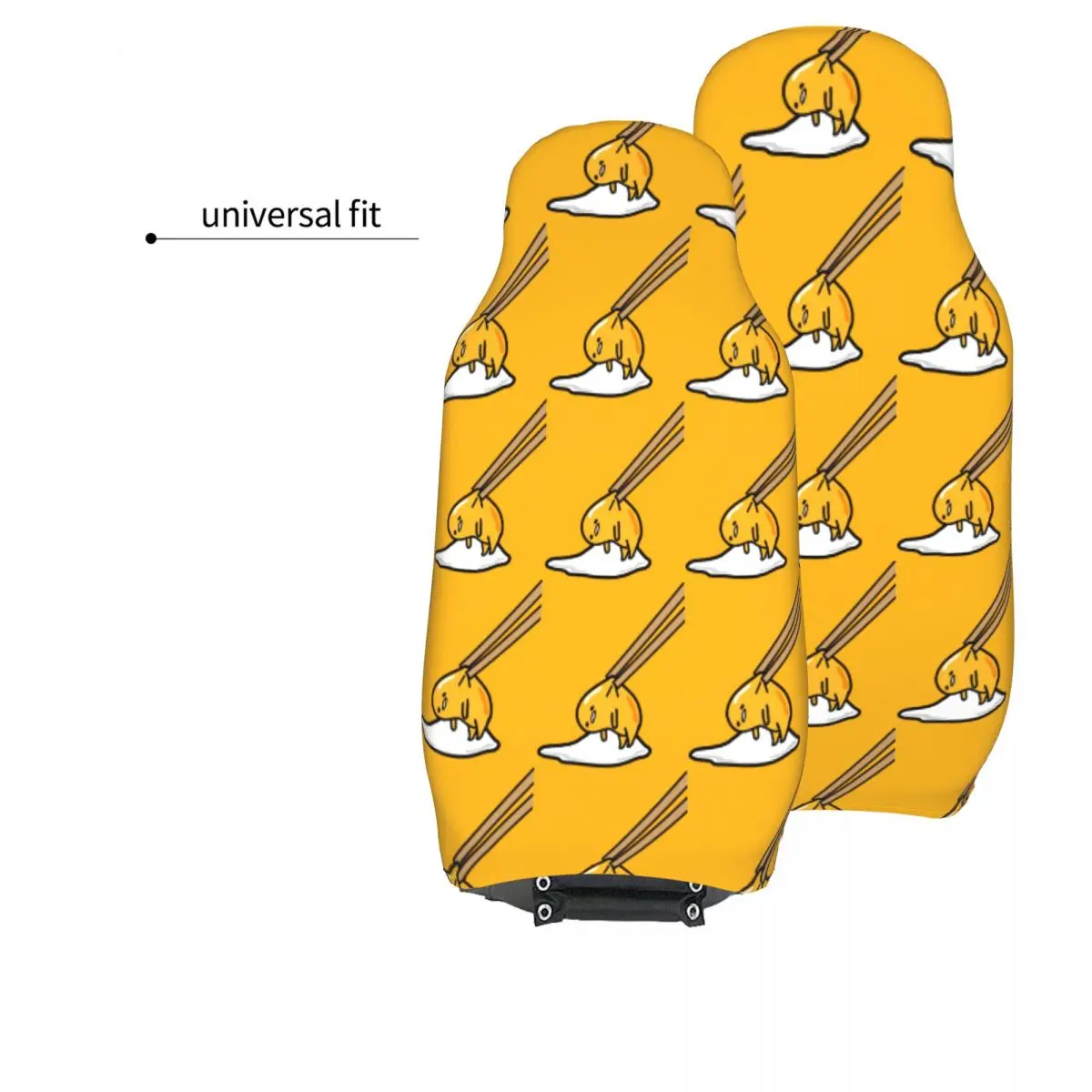 Gudetama Universal-Autositzbezug für die meisten Autos, geeignet für alle Arten von Modellen, Lazy Egg Cartoon-Autositzmatte, Polyester, Angeln