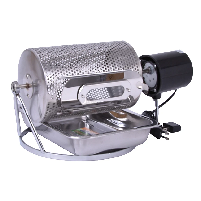 1pc Electric Stainless Steel Coffee Roaster Glass Window Machine Tool&BBQ For Home Use drum-type Work