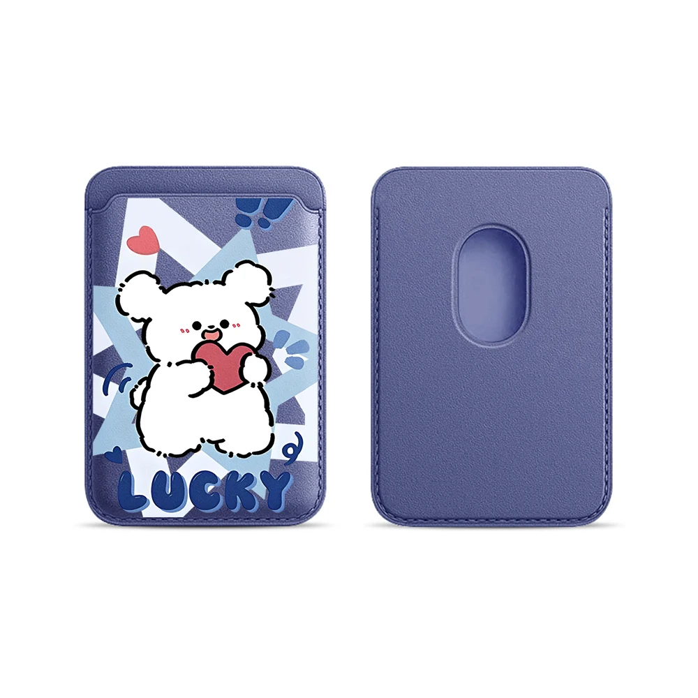 Lucky Puppy Leder-Kartenetui Handyhülle Kartenhalter für Magnetische Hülle Geeignet für alle iPhone Magsafe Karten-Handy-Rückseiten-Taschen – Detail 21