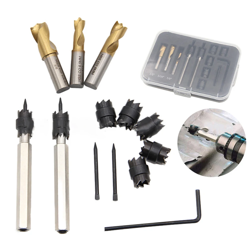 

For Repair Work Countersink Bit Set Cobalt Drill Bits 13pcs Welding Drill Kit Alloy Steel Applications Carbon Steel Cutter