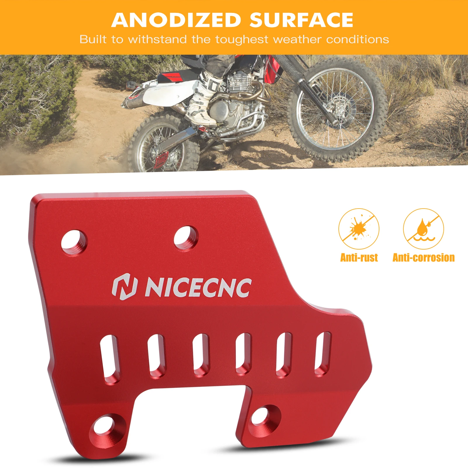 NICECNC Protecteur de guide de chaîne pour Honda XR650L XR 650L 1993-2024 2023 2022 2021 Protège chaîne de pignon Aluminium