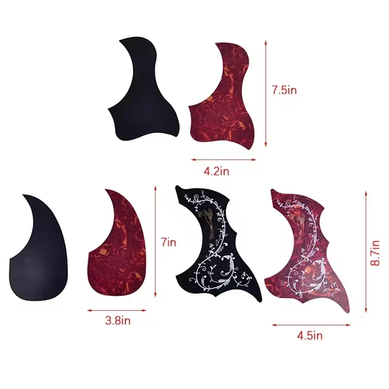 Miwayer Acoustic Guitar Pick Guard Stickers, Anti-scratch Adhesive Protective & Decorative Guitar Guards