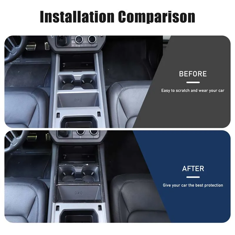 For Land Rover Defender 90 110 130 2025+ Real carbon fiber  Car central control gear panel decorative sticker car accessories