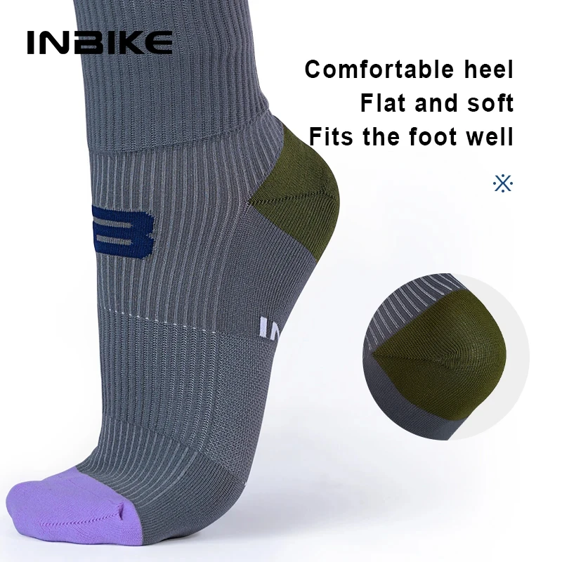 Inbike Cycling Man Socks High Elasticity Not Tight Sports Socks Efficient Heat Dissipation Socks Professional Cycling Socks