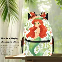 Mochila Disney Ariel Princess, bolso informal, gran capacidad, regalo de alta calidad, uso diario personalizado, 1 ud.